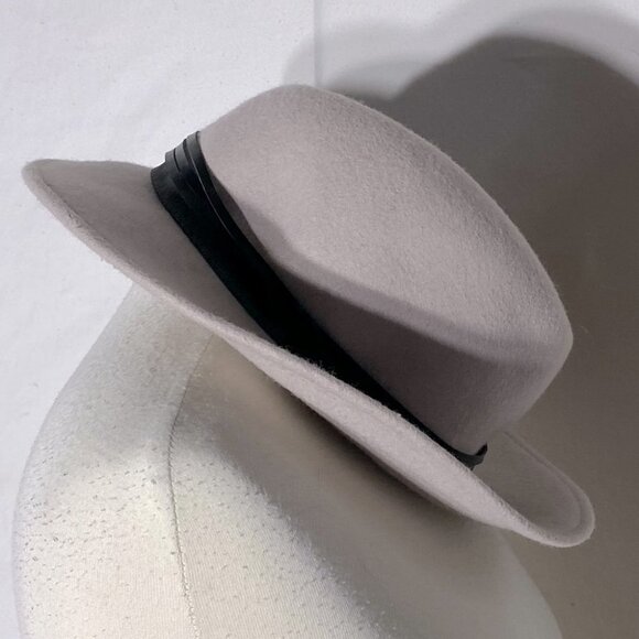 5/$25 Le Chateau Light Grey  Wool Wide Brim Hat - Picture 4 of 15